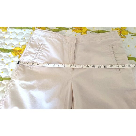 Vintage Talbots Women's Khaki Cropped Pants Size 12 Stretch 95% Cotton/4% Lycra - Picture 8 of 11